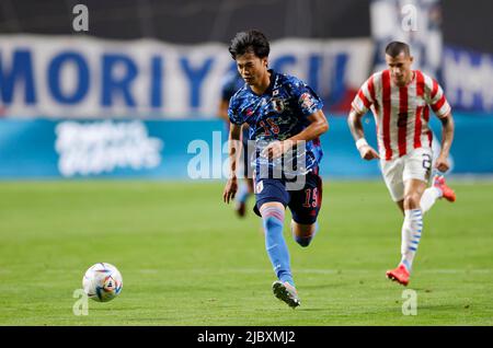 Hokkaido, Japon. 2nd juin 2022. Kaoru Mitoma (JPN) football : KIRIN Challenge Cup 2022 match entre le Japon 4-1 Paraguay au Sapporo Dome à Hokkaido, Japon . Credit: AFLO/Alay Live News Banque D'Images