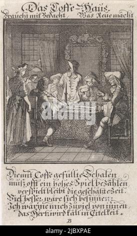 Imprimer dans le coin supérieur droit numéroté : 16. Bas centre marqué: B., Das Coffe-Haus , imprimerie: Caspar Luyken, anonyme, 1711, papier, gravure, h 135 mm × l 82 mm Banque D'Images