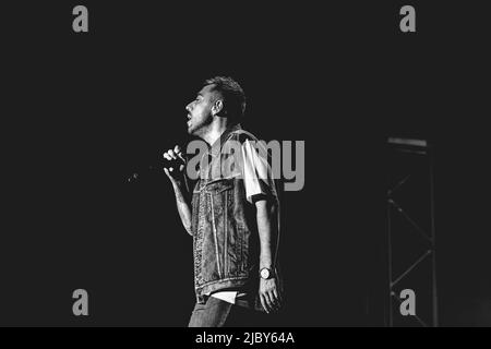 Rome, Italie. 07th juillet 2018. Silvano Albanese mieux connu par son nom de scène Coez se produit sur scène à Rock à Rome. (Photo de Valeria Magri/SOPA Images/Sipa USA) crédit: SIPA USA/Alay Live News Banque D'Images