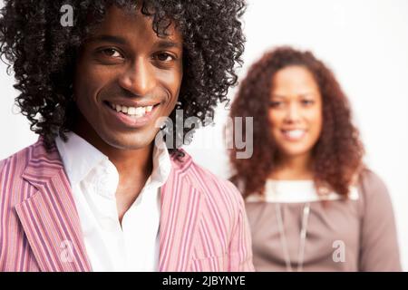 Man and Woman smiling Banque D'Images