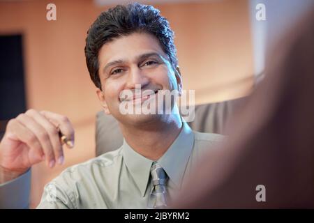 Indian businessman Smiling Banque D'Images