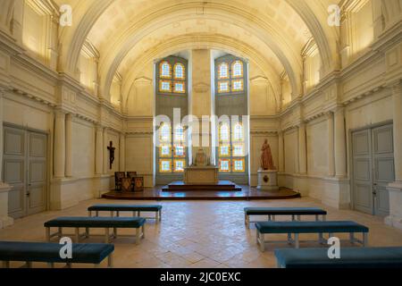 Chapelle Chambord, Château de Chambord, Vallée de la Loire, France. Sa construction dans la tour gauche du château commence au cours des dernières années du règne Banque D'Images