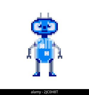 Robot dans le style pixel art Illustration de Vecteur