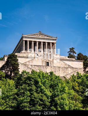 Le Walhalla, un monument historique près de Ratisbonne, Bavière, Allemagne Banque D'Images