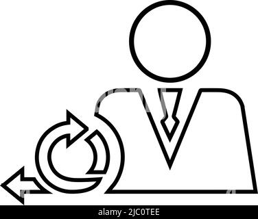 Agile, Manager, icône Scrum - utilisation à des fins commerciales, sur des supports d'impression, sur le Web ou tout type de projet de conception. Fichier EPS vectoriel. Illustration de Vecteur