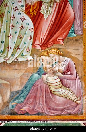 Particolare da « strag degli innocenti » - affreschi della Cappella della Croce - Cenni di Francesco di Ser Cenno - 1410 - Volterra (Pi), Italie Banque D'Images