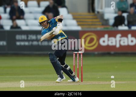 CHESTER LE STREET, ROYAUME-UNI. JUIN 8th Adam Hose de Birmingham porte des chauves-souris lors du match de Blast Vitality entre le Durham County Cricket Club et les ours de Birmingham au Seat unique Riverside, Chester le Street, le mercredi 8th juin 2022. (Crédit : will Matthews | MI News) crédit : MI News & Sport /Alay Live News Banque D'Images