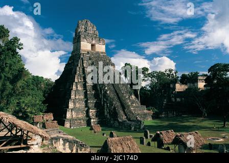 Le Temple de la Gran Jaguar ou Temple 1, Parc national de Tikal, Guatemala, Amérique centrale. © Kraig Lieb Banque D'Images