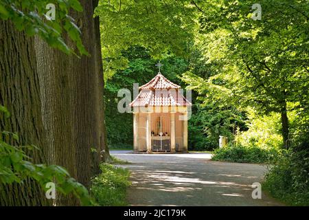 avenue jusqu'à la chapelle Marien au château de Senden, Allemagne, Rhénanie-du-Nord-Westphalie, Muensterland, Senden Banque D'Images