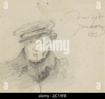 Portrait de Pieter Gerardus van OS, rapporteur pour avis intermédiaire: Pieter Gerardus van OS, rapporteur pour avis: Anonyme, 1786 - c. 1889, papier, h 84 mm × l 90 mm Banque D'Images