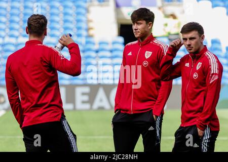 CARDIFF, PAYS DE GALLES - 08 JUIN 2022 : avant l'arrivée de la Ligue A 2022 Nations League entre le pays de Galles et les pays-Bas au Cardiff City Stadium le 8th juin 2022. (Photo de John Smith/FAW) Banque D'Images