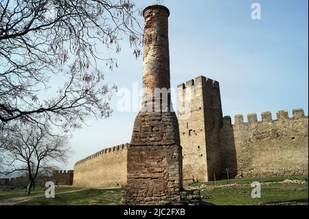 Forteresse d'Akkerman, demeure du Minaret de l'époque ottomane, Bilhorod-Dnistrovskyi, région d'Odessa, Ukraine Banque D'Images