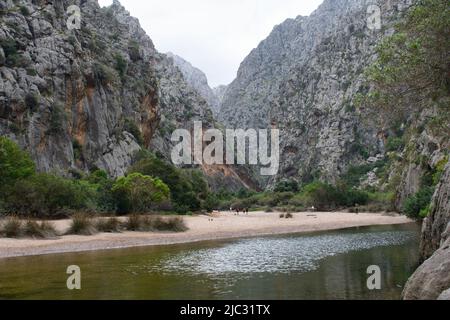 Falaises de Torrent de Pareis à sa Calobra Mallorca, Espagne Banque D'Images