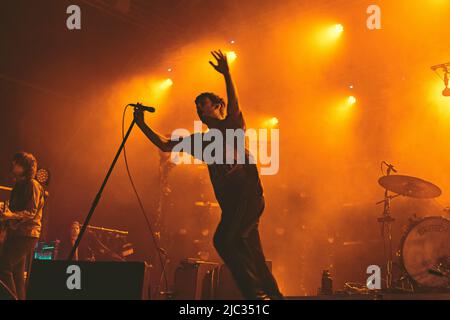 08/04/2022 - le groupe de punk irlandais FONTAINES D.C. joue en direct à Circolo Magnolia, Milan Banque D'Images