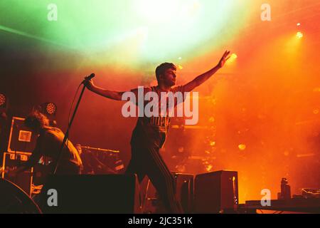 08/04/2022 - le groupe de punk irlandais FONTAINES D.C. joue en direct à Circolo Magnolia, Milan Banque D'Images