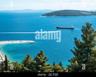 Kasjuni Beach à Split, Croatie Banque D'Images