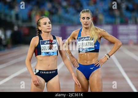 Rome, Italie. 09th juin 2022. Gaia Sabbatini (ITA) Federica Del Buono (ITA) lors de la réunion du Gala d'or de la Ligue des diamants de Wanda au stade Olimpic à Rome le 09 juin 2022 crédit: Independent photo Agency/Alay Live News Banque D'Images