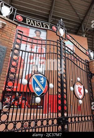 Paisley Gates, Liverpool FC, Anfield Stadium, Liverpool, Angleterre, ROYAUME-UNI Banque D'Images