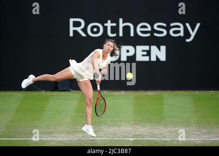 Camila Giorgi d'Italie en action contre le Harriet Dart de Grande-Bretagne le sixième jour de l'Open de Rothesay 2022 au centre de tennis de Nottingham, Nottingham. Date de la photo: Jeudi 9 juin 2022. Banque D'Images