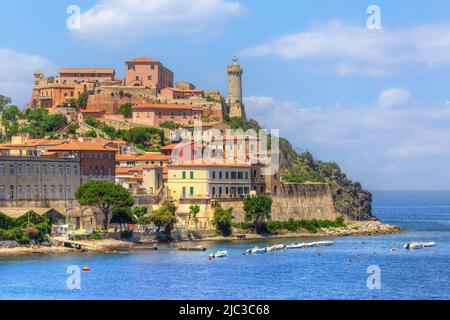 Portoferraio, l'île d'Elbe, Toscane, Italie Banque D'Images