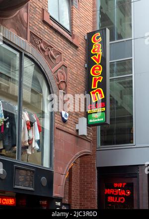 The Cavern, club infâme où les Beatles ont joué à Liverpool. Banque D'Images