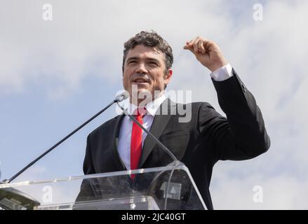 WASHINGTON, D.C., – 18 septembre 2021: Joe Kent, candidat républicain au Congrès de l'État de Washington, s'exprime lors d'un rassemblement "Justice pour J6". Banque D'Images