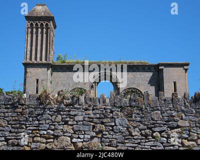 Les ruines de la chapelle Lady à l'abbaye de Glastonbury à Glastonbury, Somerset, Angleterre, Royaume-Uni. Banque D'Images