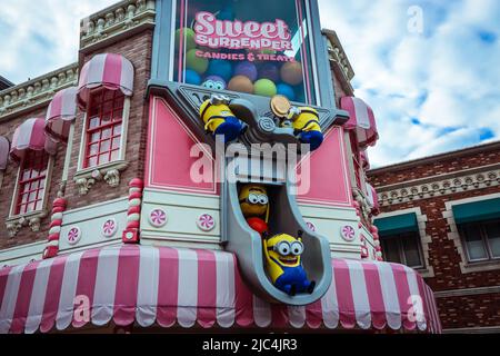 Minions World lumineux et coloré dans Universal Studio Japan Banque D'Images