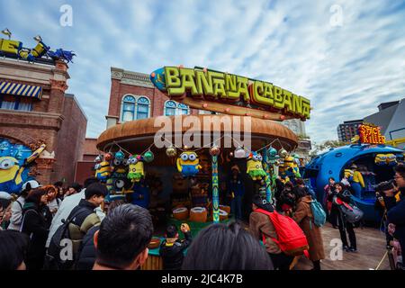 Minions World lumineux et coloré dans Universal Studio Japan Banque D'Images