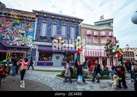 Minions World lumineux et coloré dans Universal Studio Japan Banque D'Images