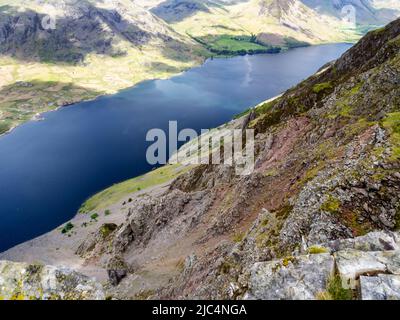 Wastwater d'Illgill Head, Lake District, Royaume-Uni. Banque D'Images
