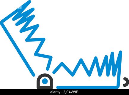Icône du piège de chasse à l'ours.Contour gras modifiable avec Color Fill Design.Illustration vectorielle. Illustration de Vecteur