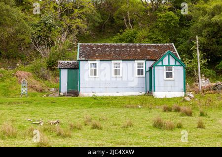 Église de Pirnmill connue localement sous le nom de « Tin Kirk », Arran, Écosse Banque D'Images