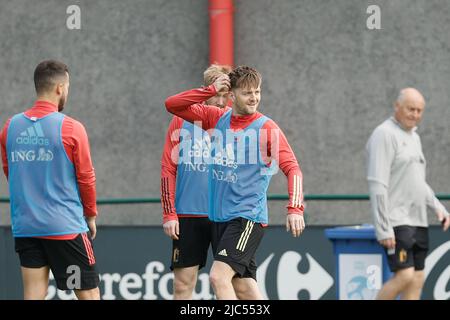 Tubize, Belgique. 10th juin 2022. Thomas Foket de Belgique photographié lors d'une session d'entraînement de l'équipe nationale belge, les Red Devils, vendredi 10 juin 2022 à Tubize, en préparation des prochains matchs de la Ligue des Nations de l'UEFA. BELGA PHOTO BRUNO FAHY crédit: Belga News Agency/Alay Live News Banque D'Images