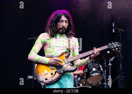 Oslo, Norvège. 09th juin 2022. Le groupe de rock psychédélique japonais Kikagaku Moyo donne un concert en direct pendant le festival de musique norvégien chargé Festival 2022 à Oslo. (Crédit photo : Gonzales photo/Alamy Live News Banque D'Images