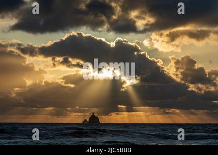 États-Unis, côte de l'Oregon, Oregon, comté de Clatsop, Cannon Beach, Tillamook Lighthouse *** Légende locale *** USA, Oregon Coast, Comté de Clatsop, Cannon Banque D'Images