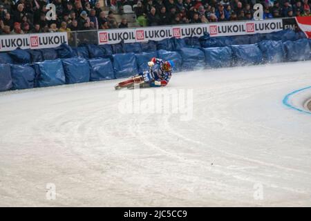 Weltmeisterschaftslauf Eisspeedway in der Max Aicher Arena in Inzell - Chiemgau *** Légende locale *** Bavière, haute-Bavière, Inzell, Chiemgau, Max A Banque D'Images