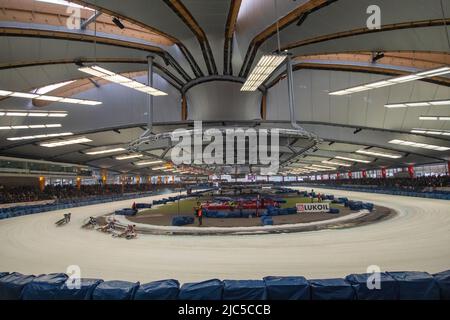 Weltmeisterschaftslauf Eisspeedway in der Max Aicher Arena in Inzell - Chiemgau *** Légende locale *** Bavière, haute-Bavière, Inzell, Chiemgau, Max A Banque D'Images