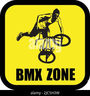 Panneau de signalisation de zone BMX - illustration vectorielle Illustration de Vecteur