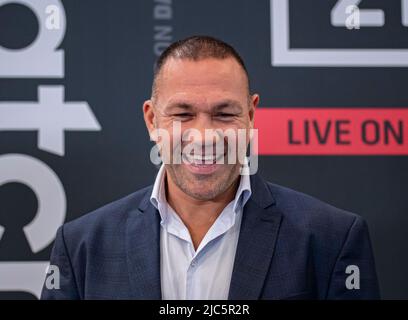 LONDRES, ROYAUME-UNI. 10th juin 2022. Kubrat Pulev de Bulgarie pendant le match de boxe présente Chisora vs Pulev 2 Conférence de presse à l'hôtel Canary Riverside Plaza vendredi, 10 juin 2022 à LONDRES (usage éditorial seulement, licence requise pour un usage commercial. Aucune utilisation dans les Paris, les jeux ou les publications d'un seul club/ligue/joueur.) Credit: Taka G Wu/Alay Live News Banque D'Images