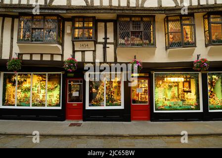 Käthe Wohlfahrt Christmas Shop, Stonegate, York Banque D'Images