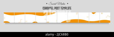 Modèle de publication Instagram et du carrousel des médias sociaux Illustration de Vecteur
