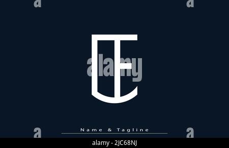 Lettres de l'alphabet initiales Monogram logo ce , EC Illustration de Vecteur