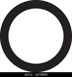 Forme de cercle icône en pointillés symbole de géométrie vectorielle pour élément de conception graphique créatif dans une illustration de pictogramme de couleur plate Illustration de Vecteur