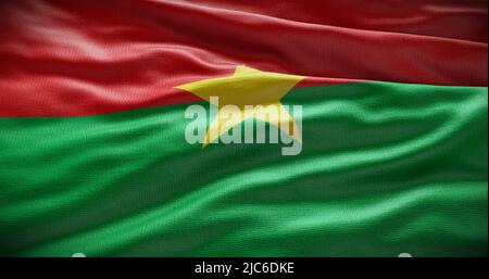 Illustration de fond du drapeau national du Burkina Faso. Symbole du pays. Banque D'Images