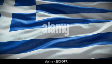 Illustration du drapeau national de la Grèce. Symbole du pays. Banque D'Images