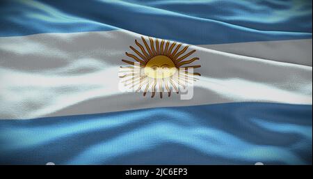 Illustration de fond du drapeau national de l'Argentine. Symbole du pays. Banque D'Images