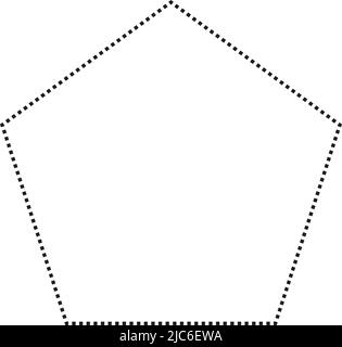 Symbole en pointillés en forme de Pentagone icône vectorielle pour la création graphique élément d'interface utilisateur dans une illustration de pictogramme Illustration de Vecteur