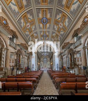 Intérieur de l'église Nossa Senhora das Dores - Porto Alegre, Rio Grande do Sul, Brésil Banque D'Images