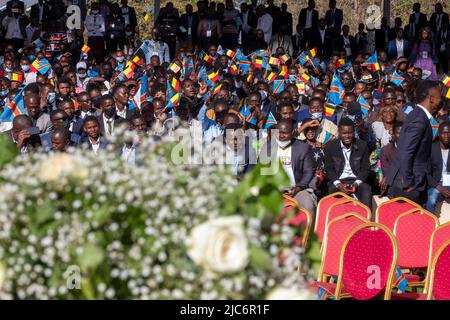 RD Congo. 10th juin 2022. L'illustration montre une visite à l'Université de Lubumbashi, lors d'une visite officielle du couple royal belge en République démocratique du Congo, vendredi 10 juin 2022. Le roi et la reine de Belgique visiteront Kinshasa, Lubumbashi et Bukavu de 7 juin à 13 juin. BELGA PHOTO NICOLAS MATERLINCK crédit: Belga News Agency/Alay Live News Banque D'Images